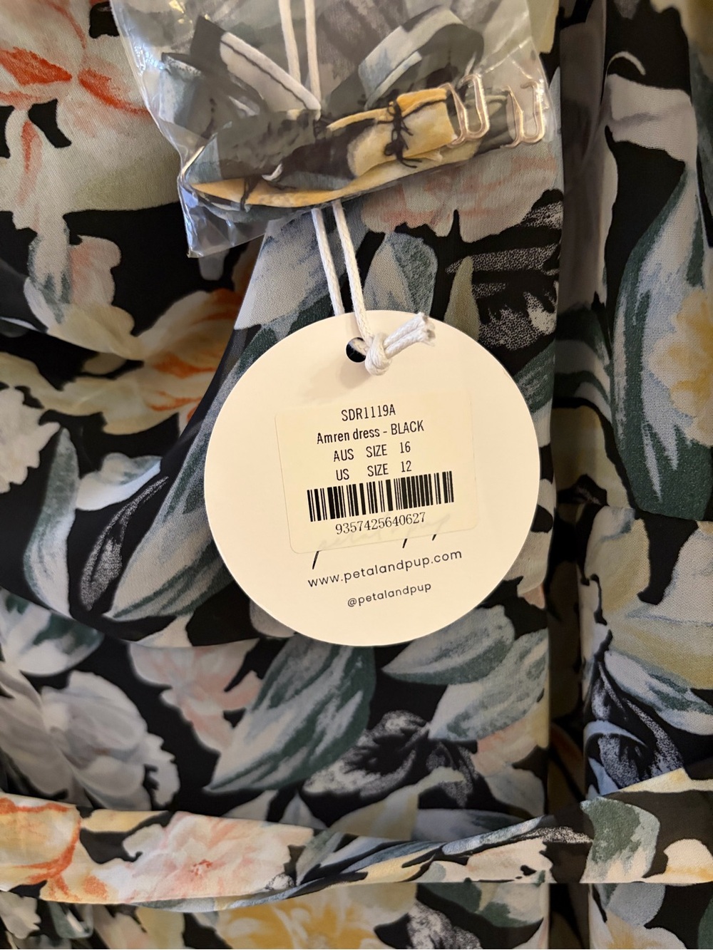 NWT Petal & Pup Women’s One-Shoulder Floral Print Ruffle Midi Dress - Picture 5 of 8